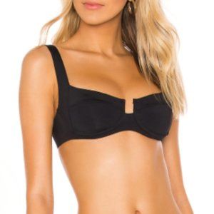 L*Space Camellia Top Black NWT